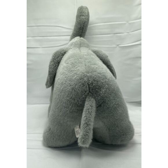 Gray Elephant with Tusks Fiesta Plush Stuffed Animal 16" Standing - Picture 4 of 5